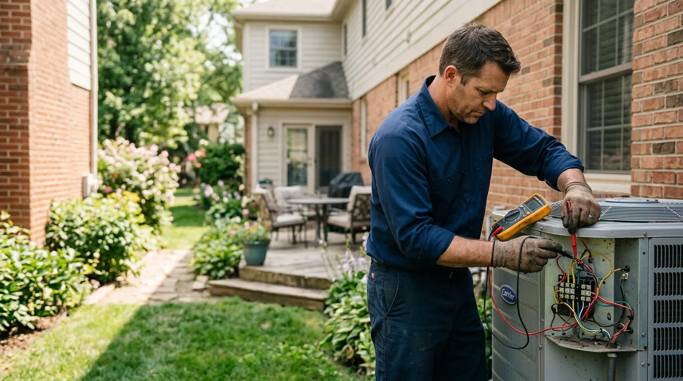 HVAC technician working near Lobelville, TN